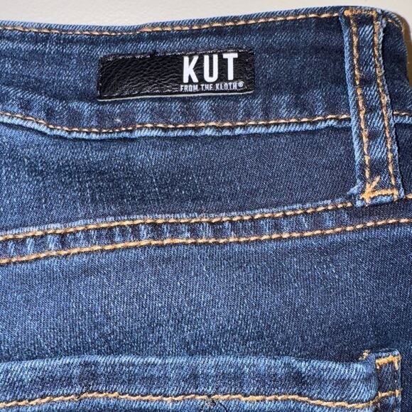 Kut from the Kloth jeans Donna high rise ankle skinny blue denim stretch Sz 4 - Picture 7 of 11